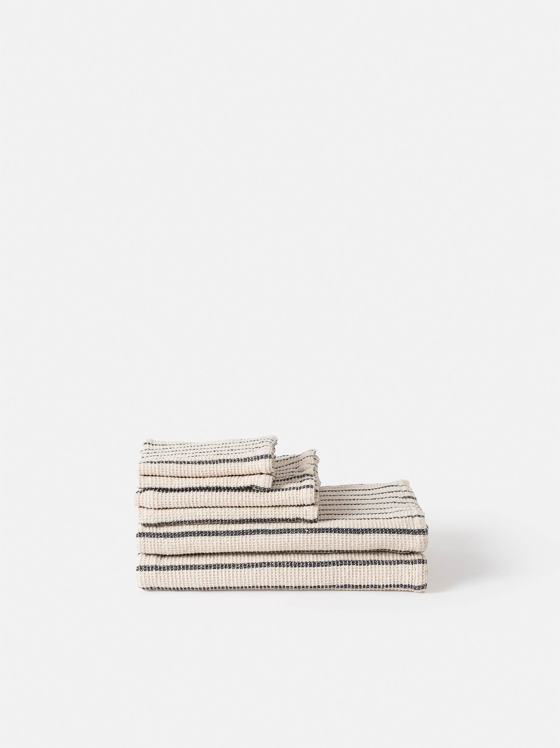 Stripe Waffle Bath Towel Range