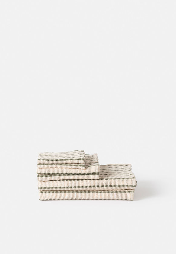 Stripe Waffle Bath Towel Range