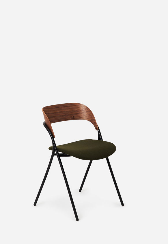 Trace Dining Chair w/ Upholstered Seat