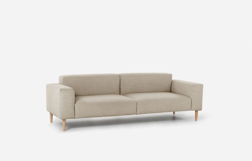 Hem 3 Seater Sofa with Wooden Legs