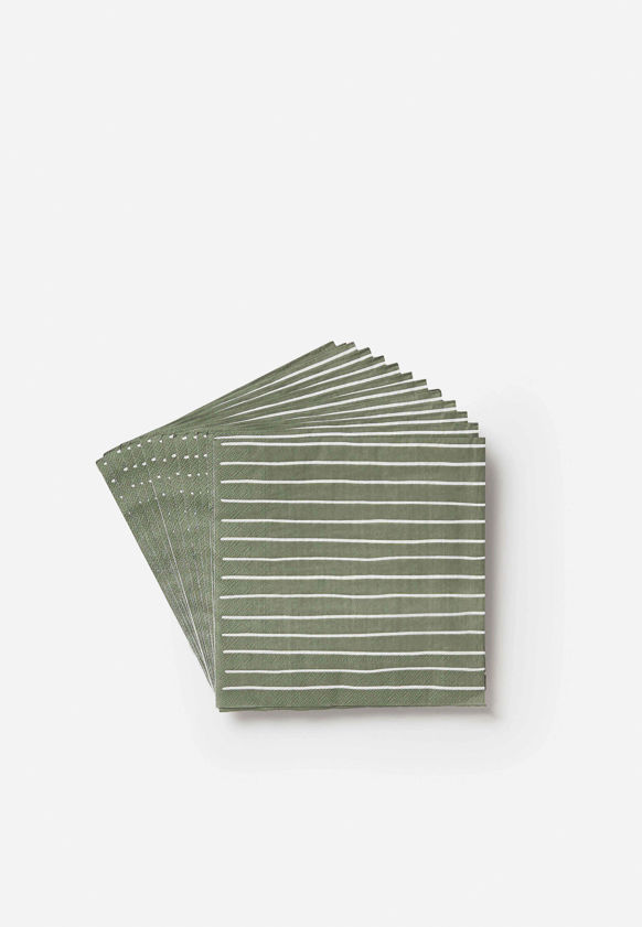 Stripe Dinner Napkin Pack/20