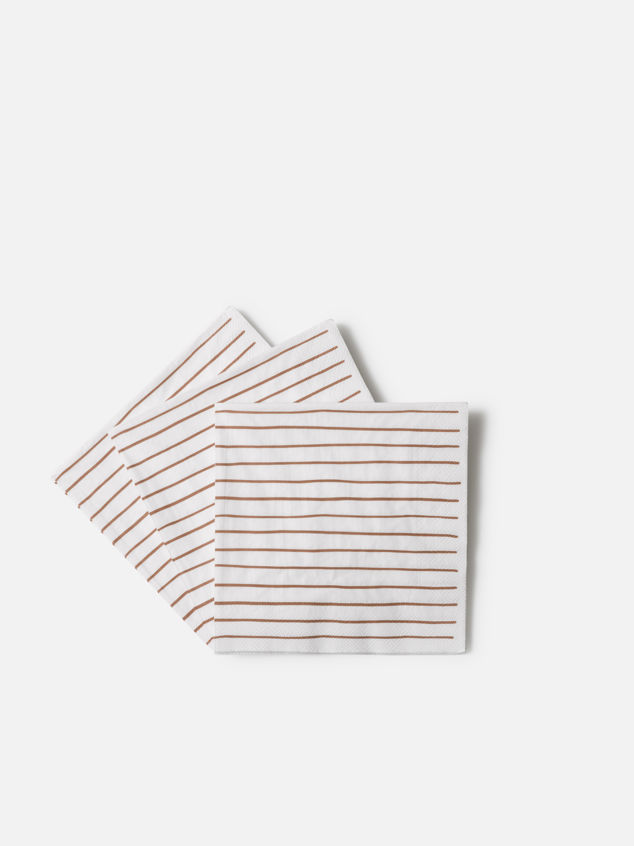 Stripe Dinner Napkin Pack/20