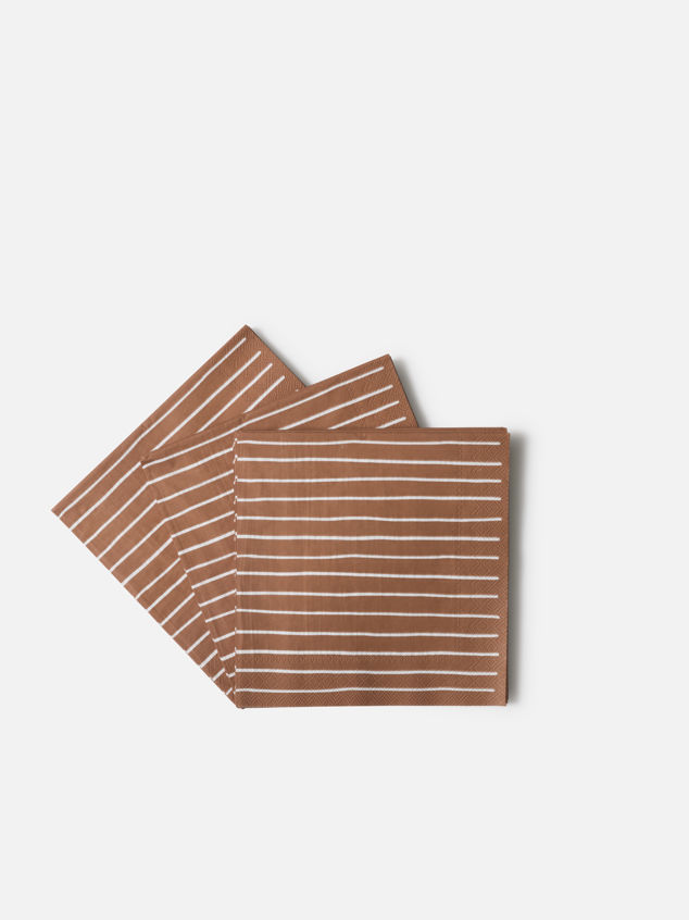 Stripe Dinner Napkin Pack/20