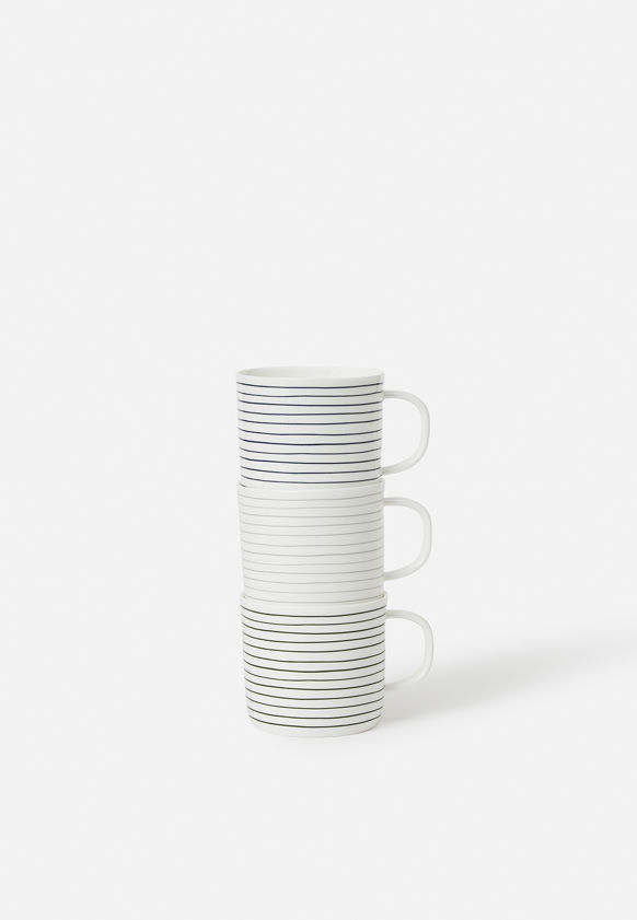 Stripe Coffee Cup S/4
