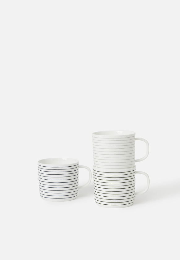 Stripe Coffee Cup S/4