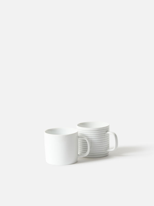 Porcelain Stripe Coffee Cup Set/4