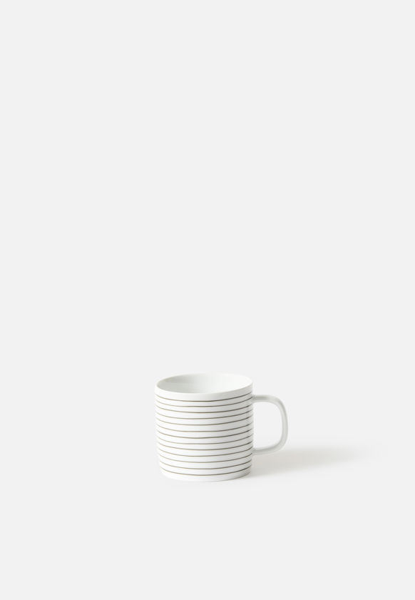 Porcelain Stripe Coffee Cup Set/4