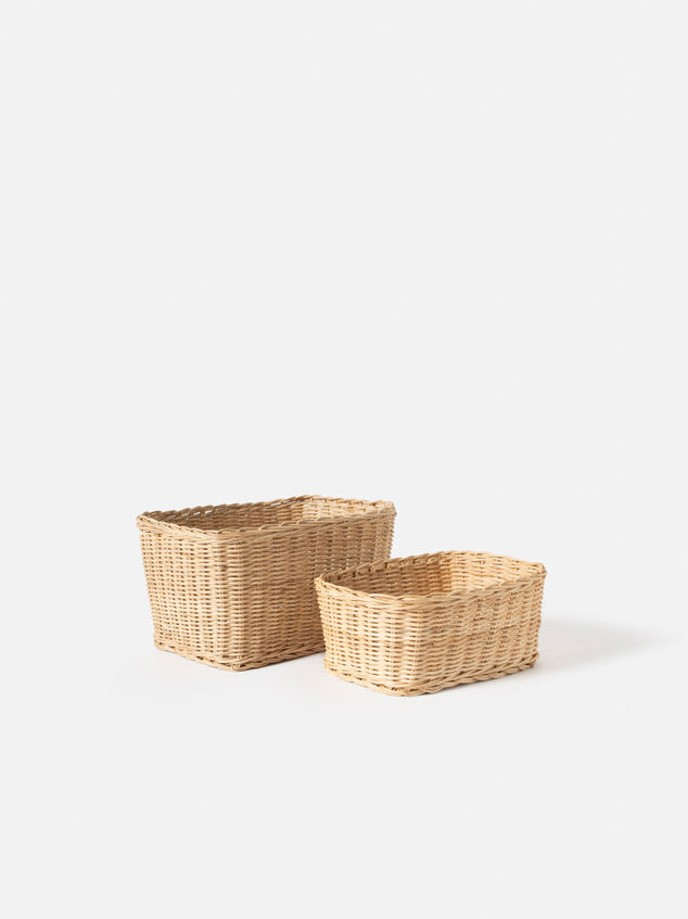 Rectangle Rattan Basket