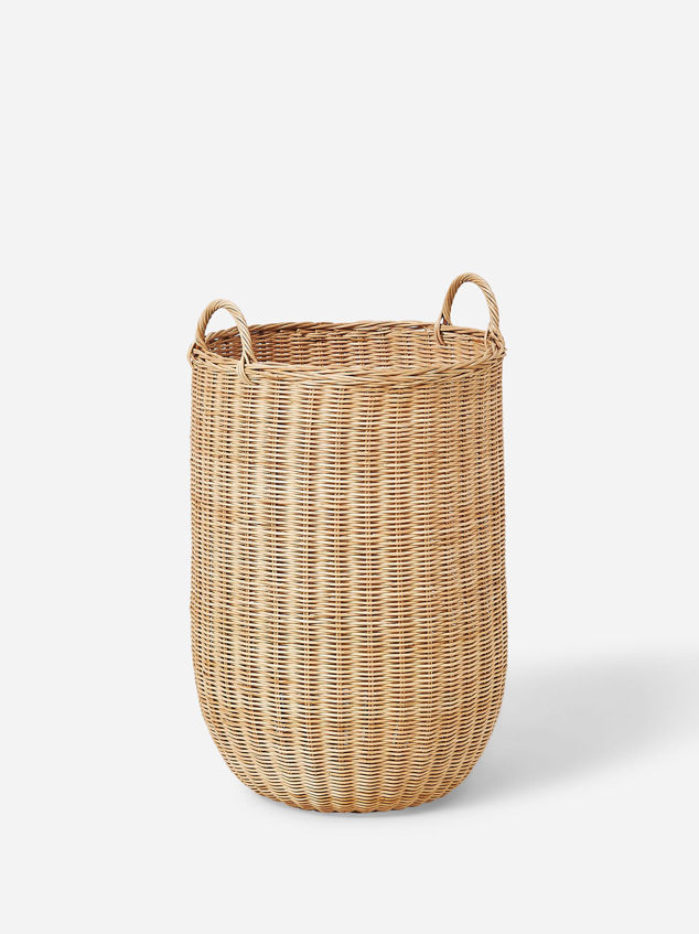 Round Rattan Laundry Basket