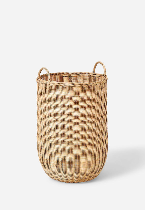 Round Rattan Laundry Basket