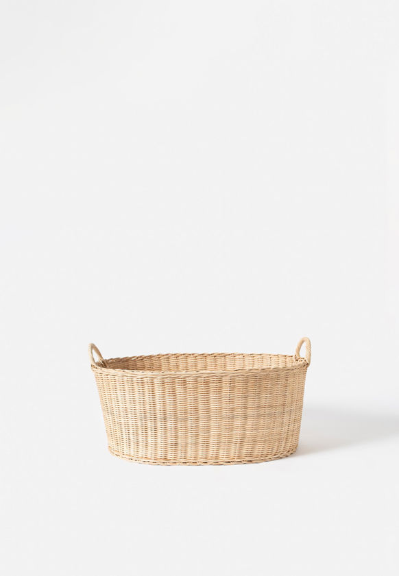 Oval Rattan Laundry Basket