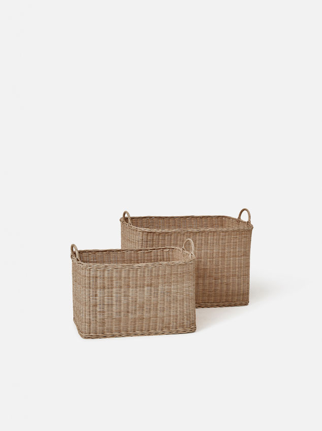 Rectangle Rattan Basket