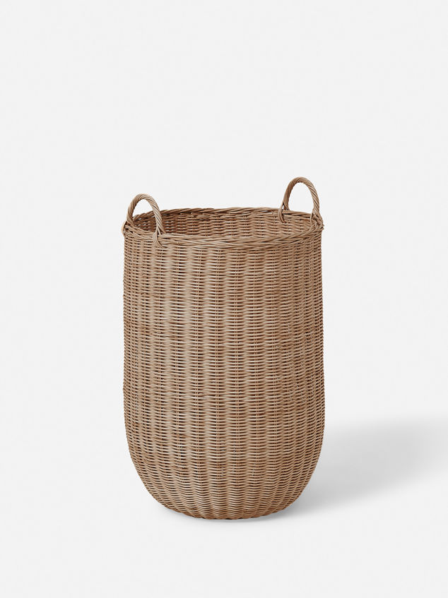 Round Rattan Laundry Basket