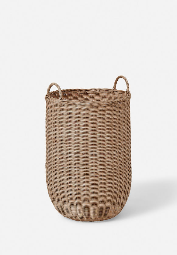 Round Rattan Laundry Basket