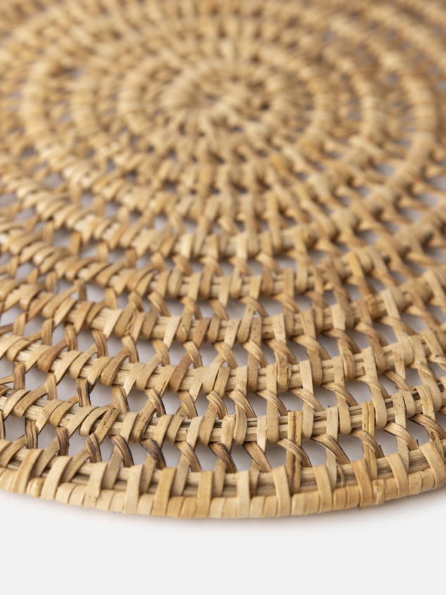 Rattan Round Placemat Set/4