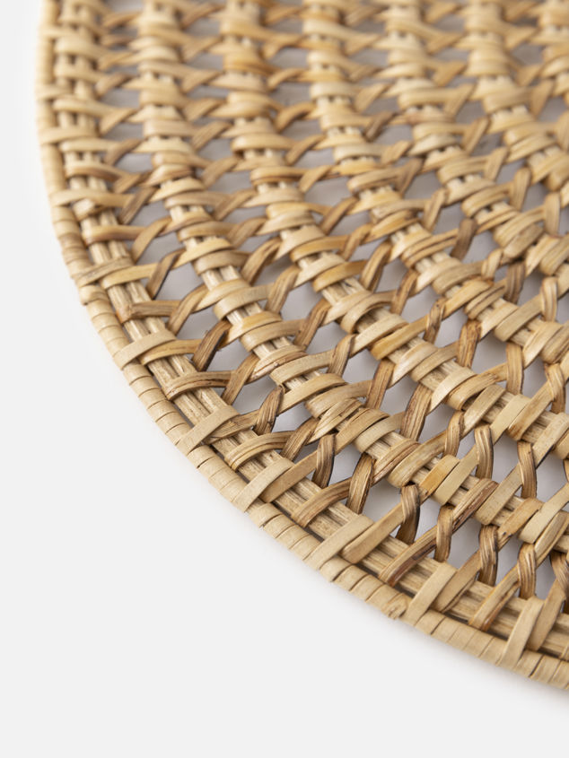 Rattan Round Placemat Set/4