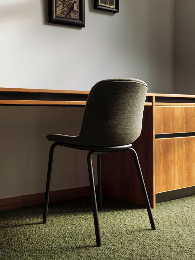 Acre Chair Upholstered Seat w/ Metal Base