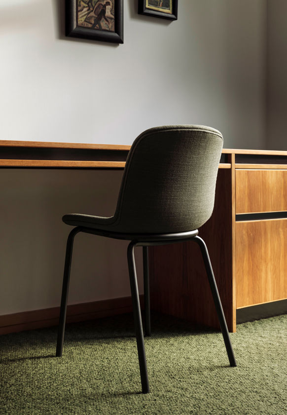 Acre Chair Upholstered Seat w/ Metal Base