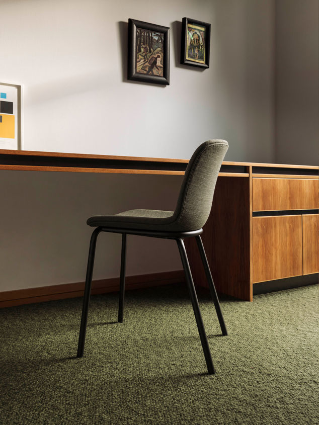 Acre Chair Upholstered Seat w/ Metal Base