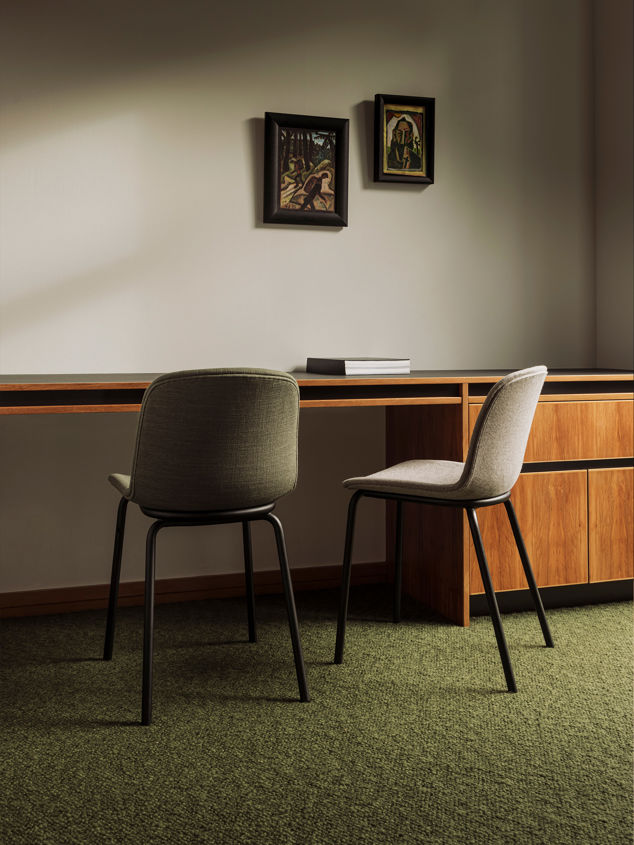 Acre Chair Upholstered Seat w/ Metal Base