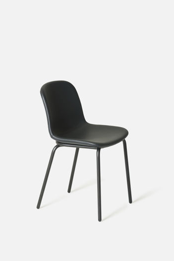 Acre Chair Leather Seat w/ Metal Base