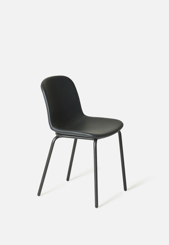 Acre Chair Leather Seat w/ Metal Base