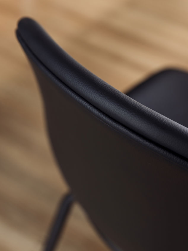 Acre Chair Leather Seat w/ Metal Base