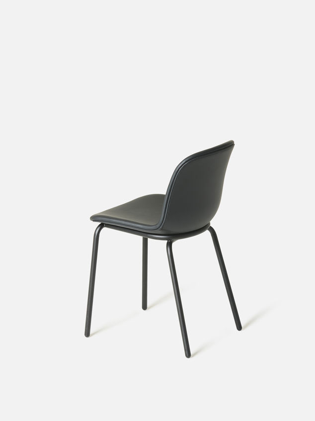 Acre Chair Leather Seat w/ Metal Base