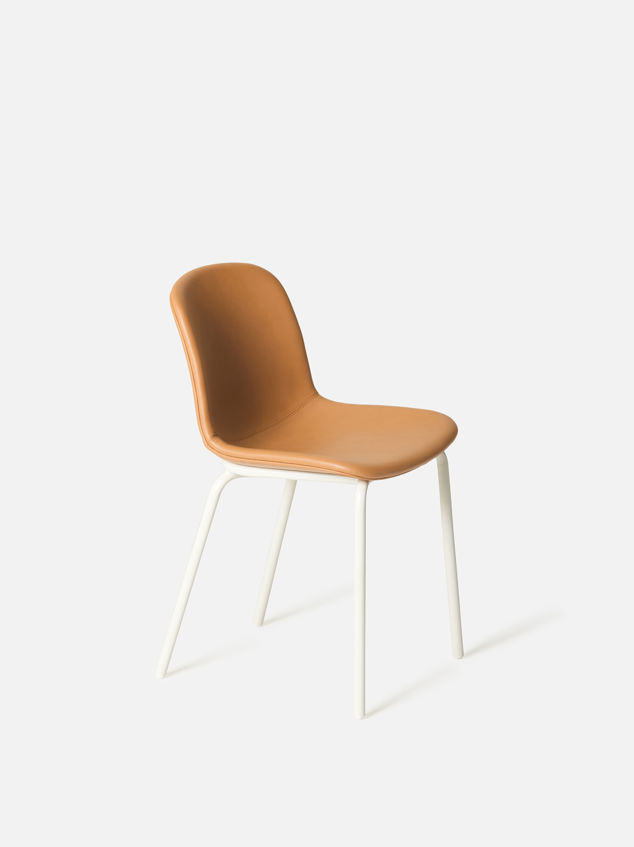 Acre Chair Leather Seat w/ Metal Base