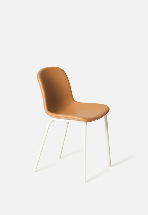 Acre Chair Leather Seat w/ Metal Base