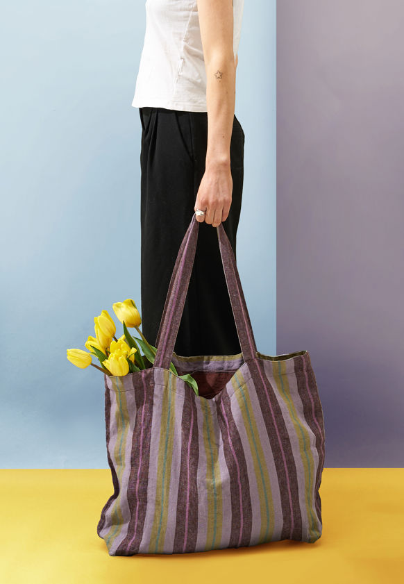 Biarritz Striped Market Bag