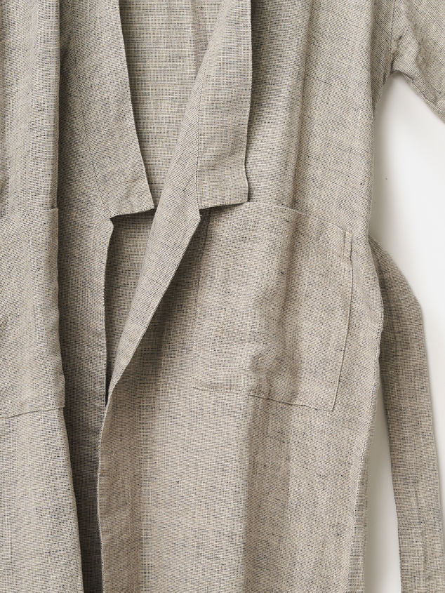 Chambray Mens Linen Robe