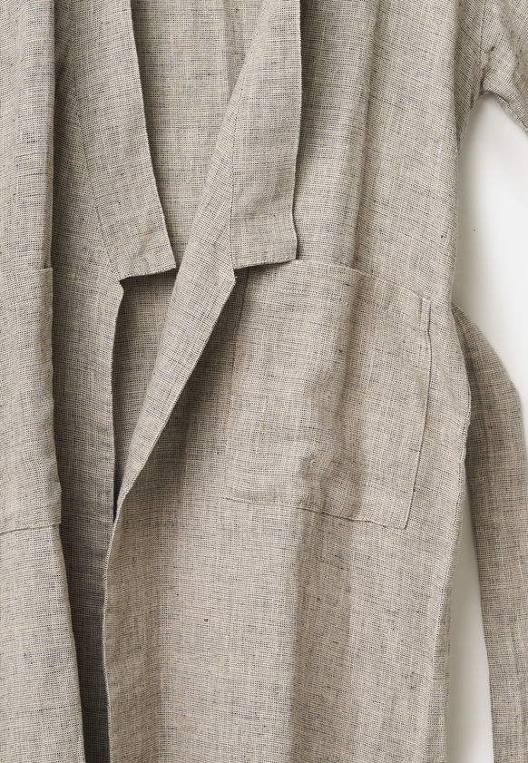 Chambray Mens Linen Robe