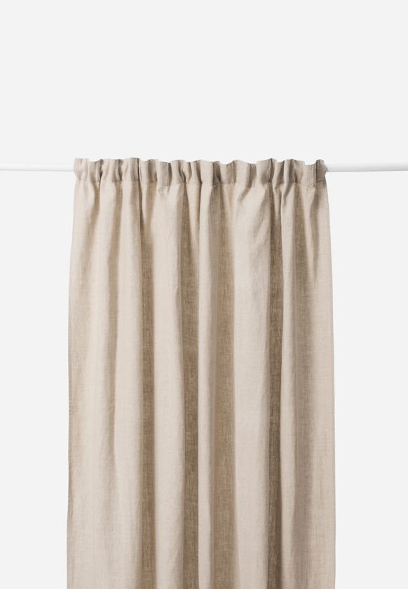 Wide Washed Linen Curtain