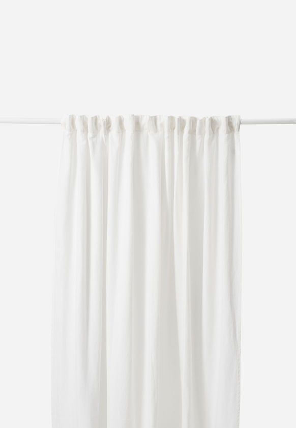 Wide Washed Linen Curtain
