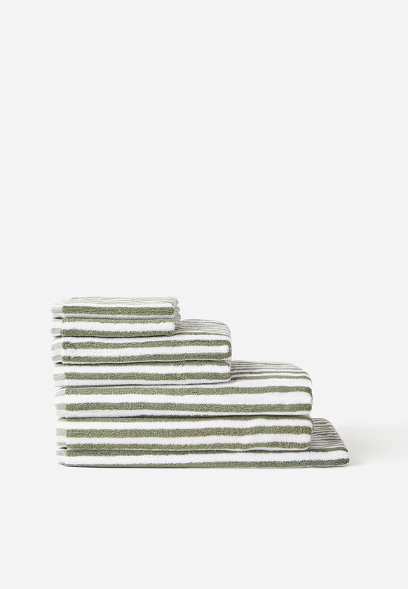 Wide Stripe Cotton Towel Bundle
