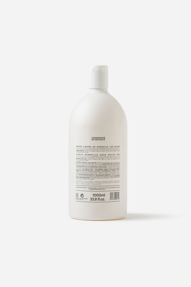 Black & White Liquid Marseille Soap Refill White Tea 1L