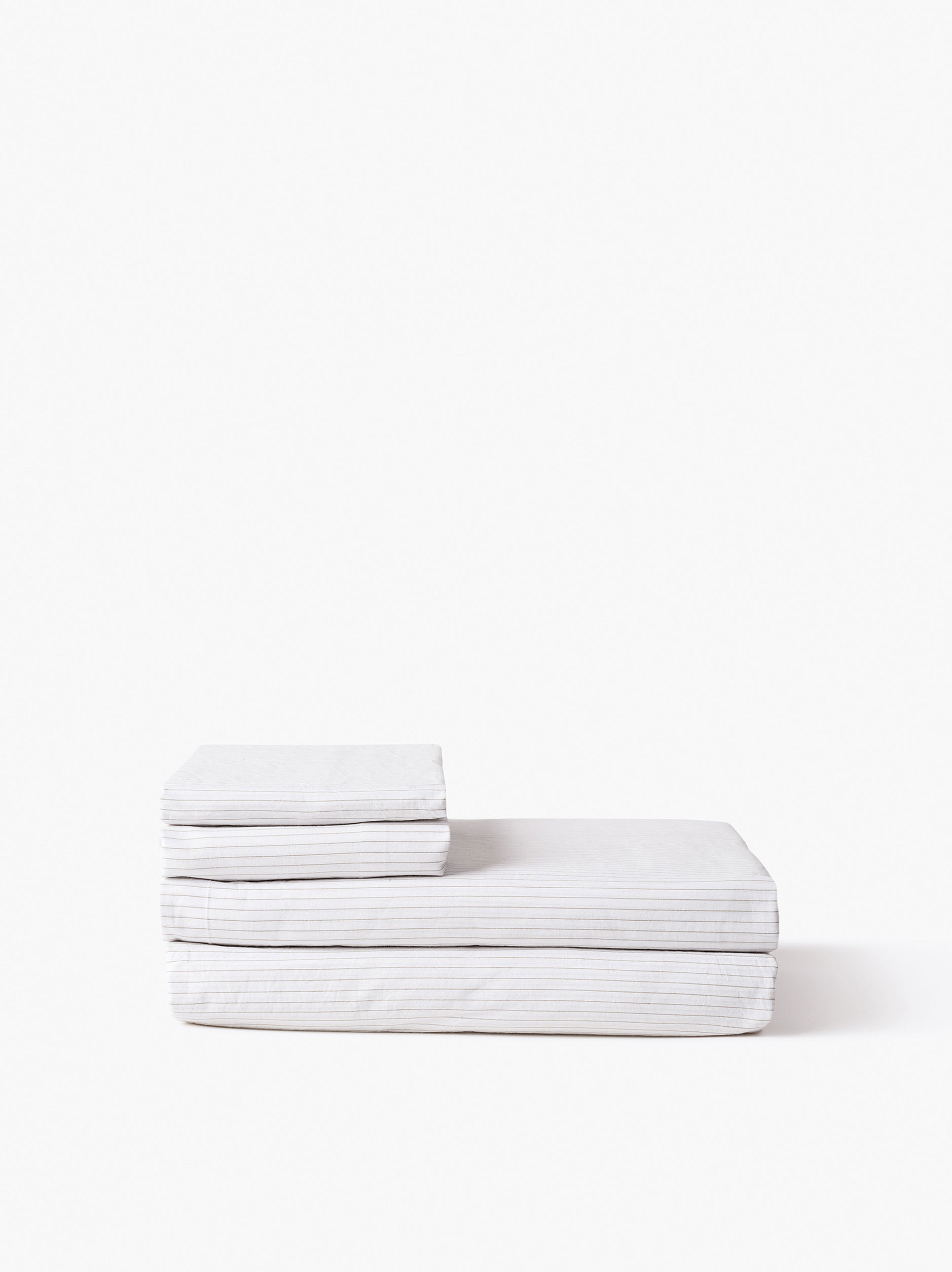 Pinstripe Organic Cotton Flat Sheet