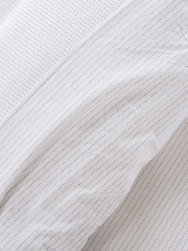 Pinstripe Organic Cotton Flat Sheet