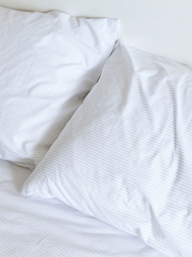 Pinstripe Organic Cotton Pillowcase Pair