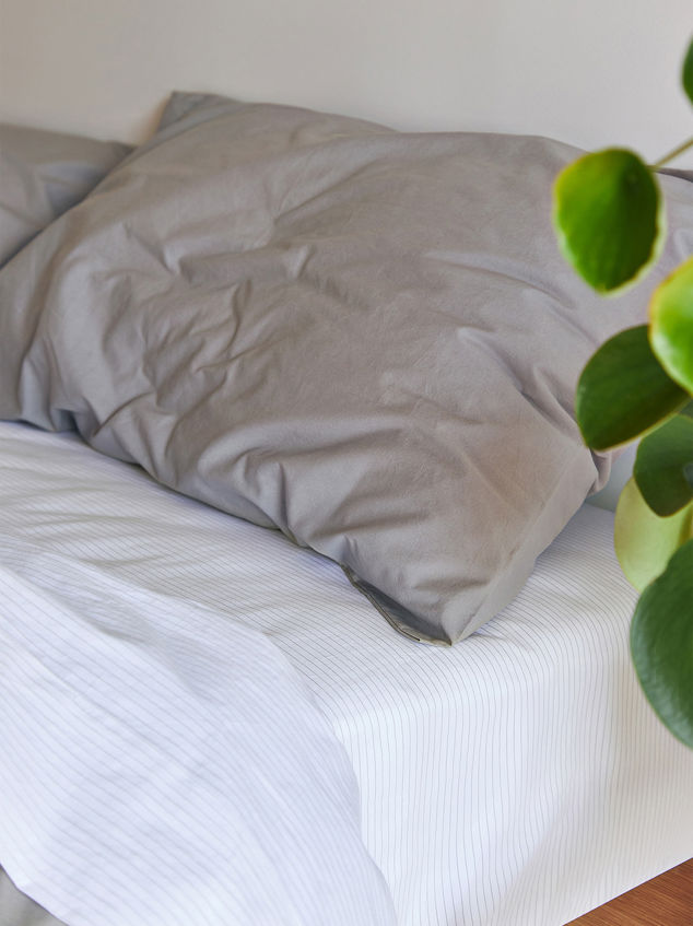 Pinstripe Organic Cotton Fitted Sheet