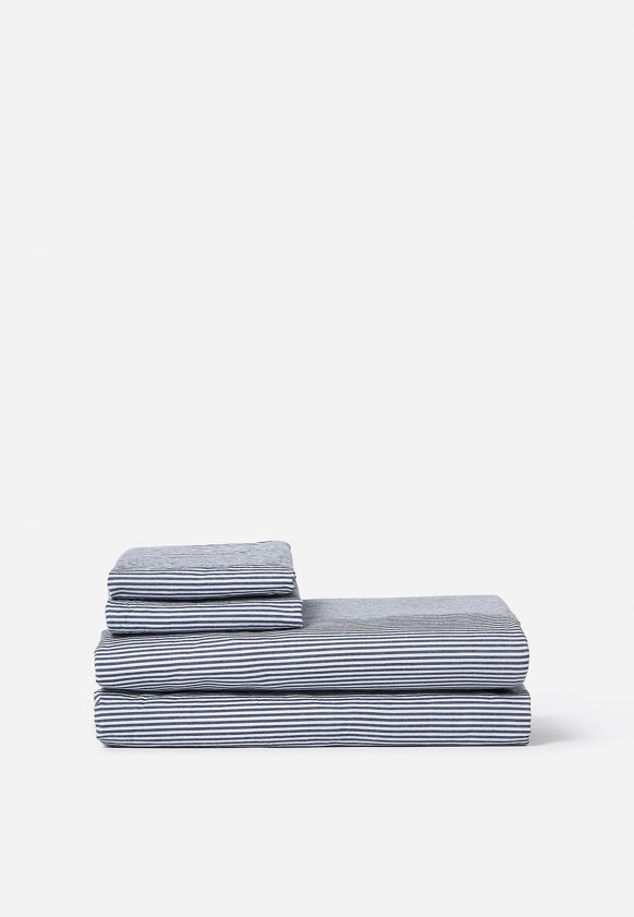 Stripe Organic Cotton Fitted Sheet