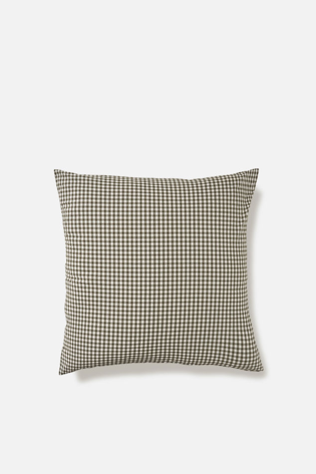 Gingham Organic Cotton Euro Pillowcase