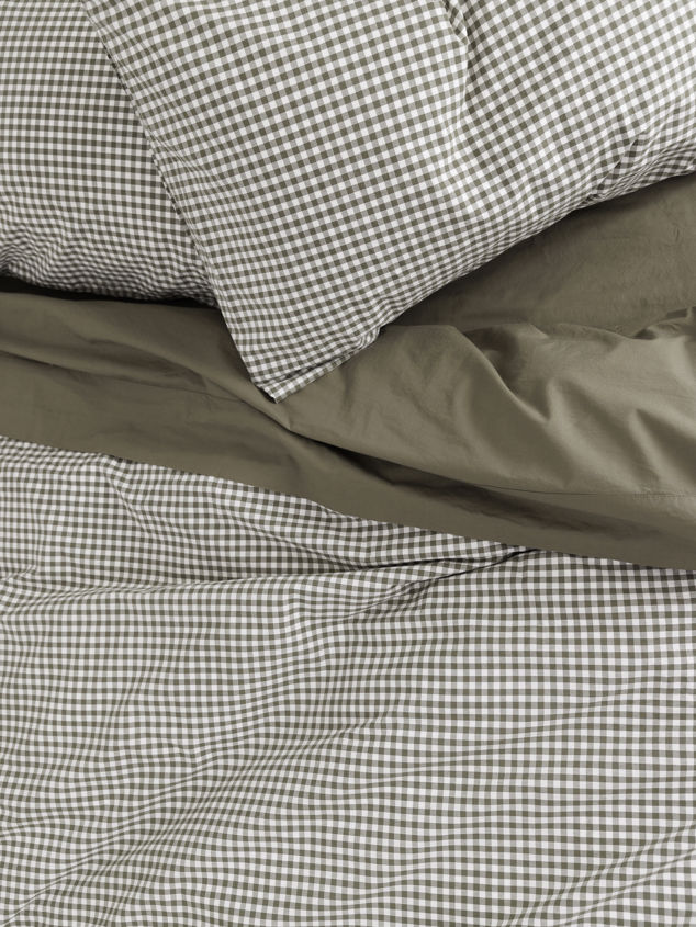 Gingham Organic Cotton Euro Pillowcase