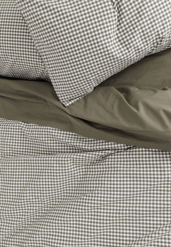 Gingham Organic Cotton King Pillowcase Pair