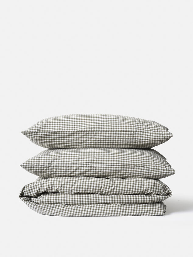 Gingham Organic Cotton Duvet Cover