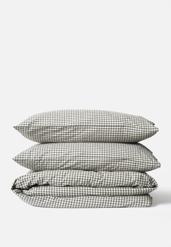 Gingham Organic Cotton Duvet Cover
