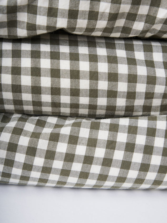 Gingham Organic Cotton Duvet Cover