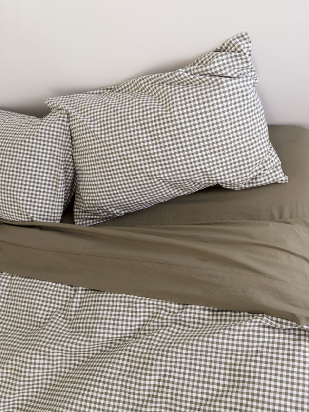 Gingham Organic Cotton Pillowcase Pair