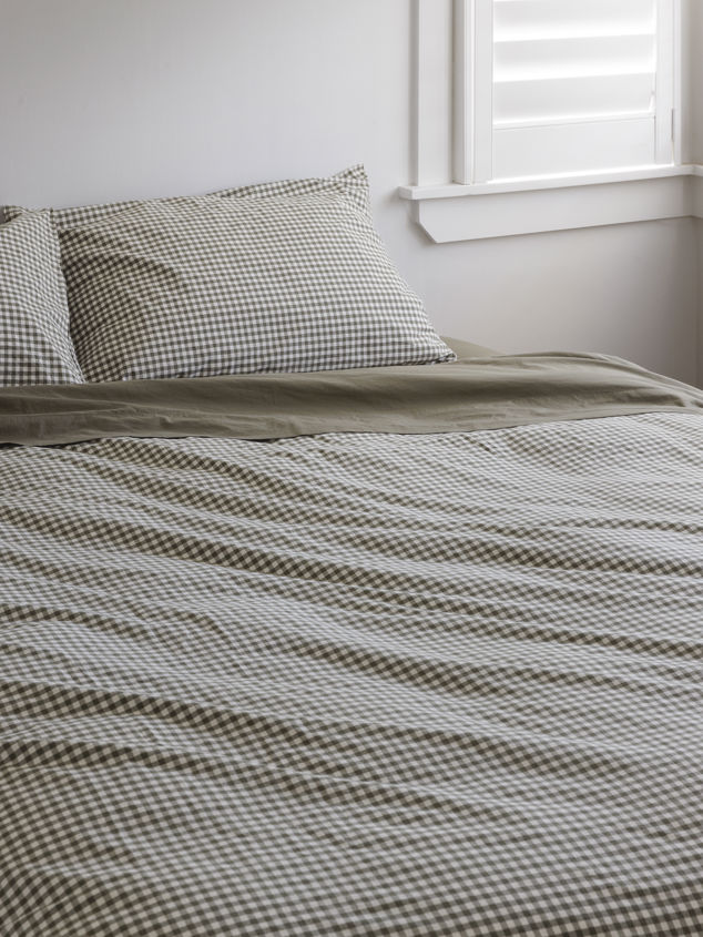 Gingham Organic Cotton Duvet